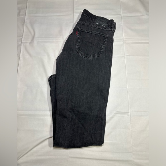 Mens Vintage Levi Black Jeans 559 Relaxed Straight Fit - Picture 1 of 9